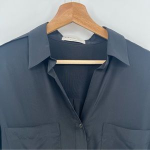 Babaton Black Button Down Shirt